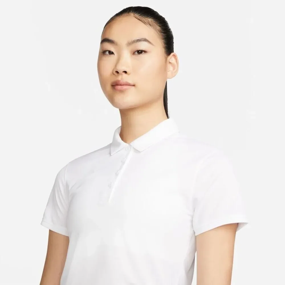 20. Nike White WOMENS NWT Dri-FIT Solid Short Sleeve Victory Golf Polo